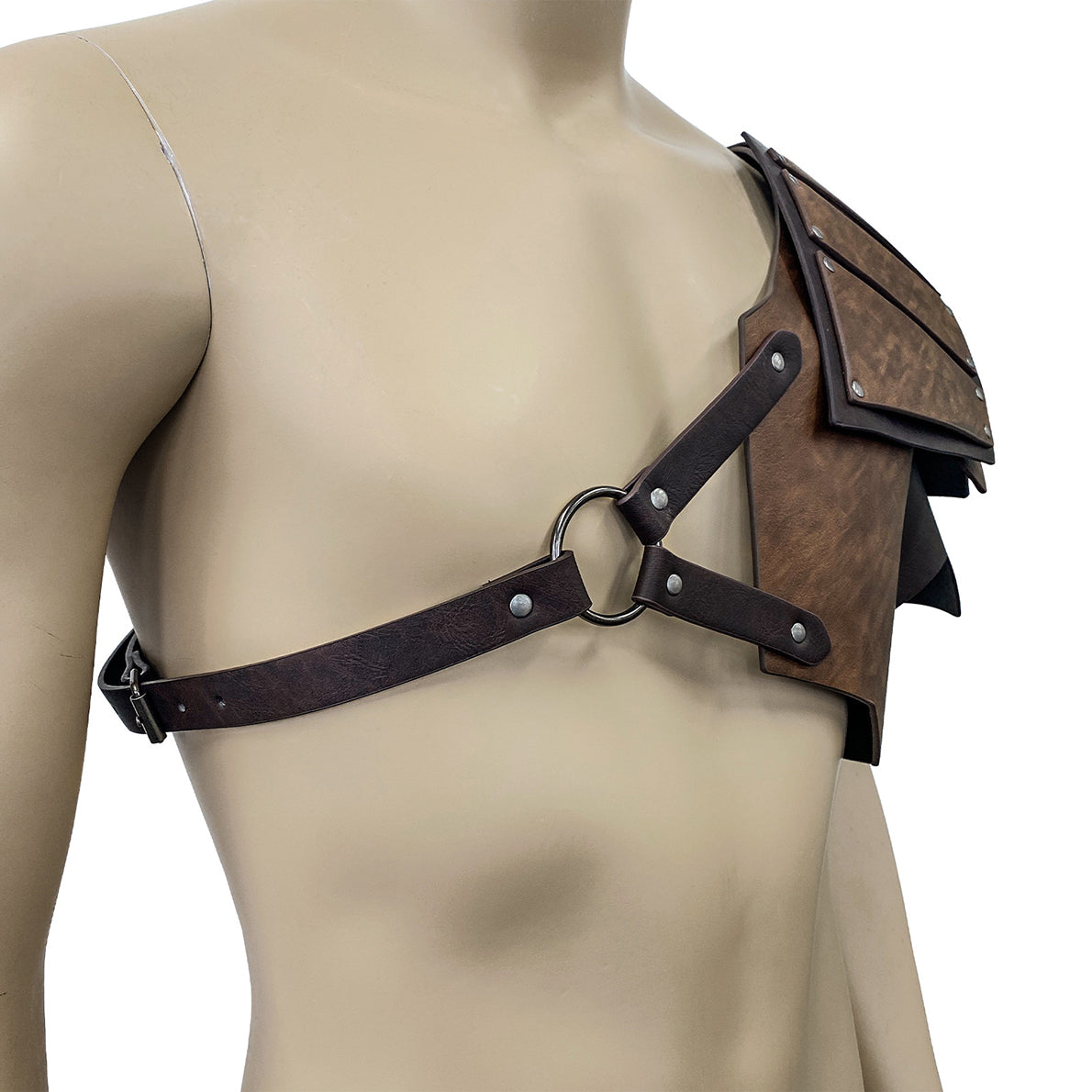 Medieval Single Pauldron Shoulder Armor with Thigh Armor and Arm Guards