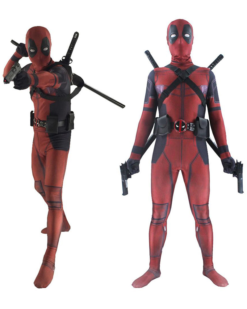 2020 Deadpool Cosplay Costume Bodysuits Suit For Adults and Kids Spandex Zentai 3D Style