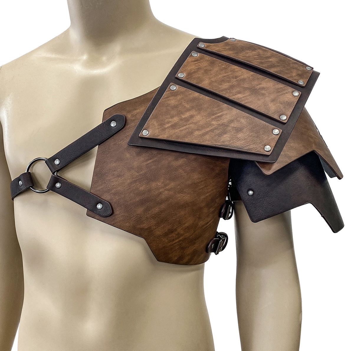 Medieval Single Pauldron Shoulder Armor with Thigh Armor and Arm Guards