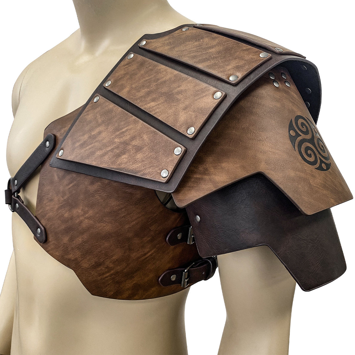 Medieval Single Pauldron Shoulder Armor with Thigh Armor and Arm Guards