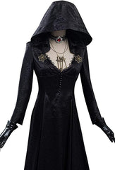 Lady Village Evil Costume Alcina Dimitrescu Black Vampire Cosplay Dress