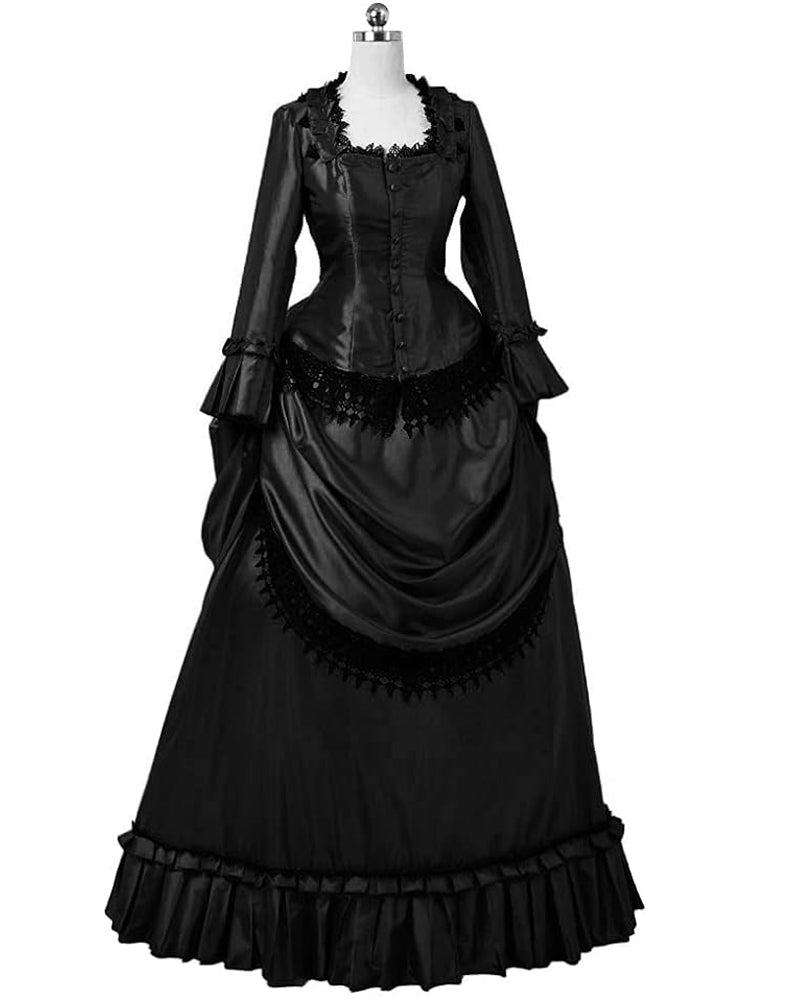 Steampunk Gothic Victorian Dress Vintage Bustle Gown Cosplay Costume