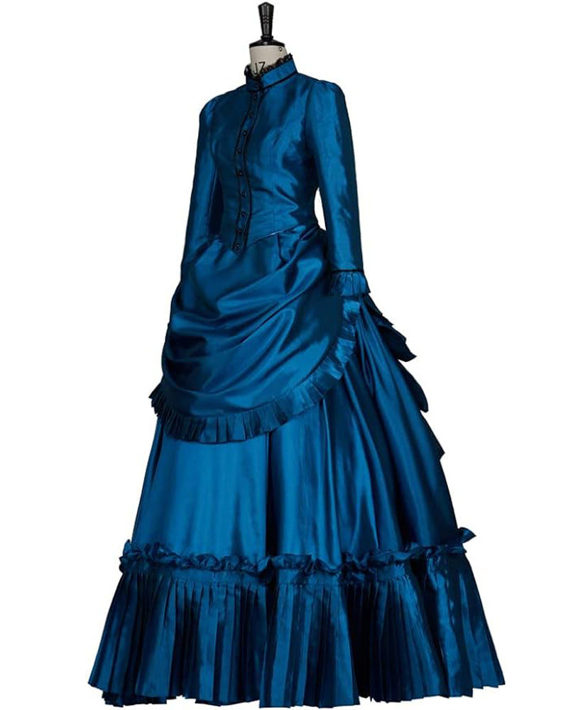 Ghosts Hetty Cosplay Costume Medieval Renaissance Gothic Bustle Dress