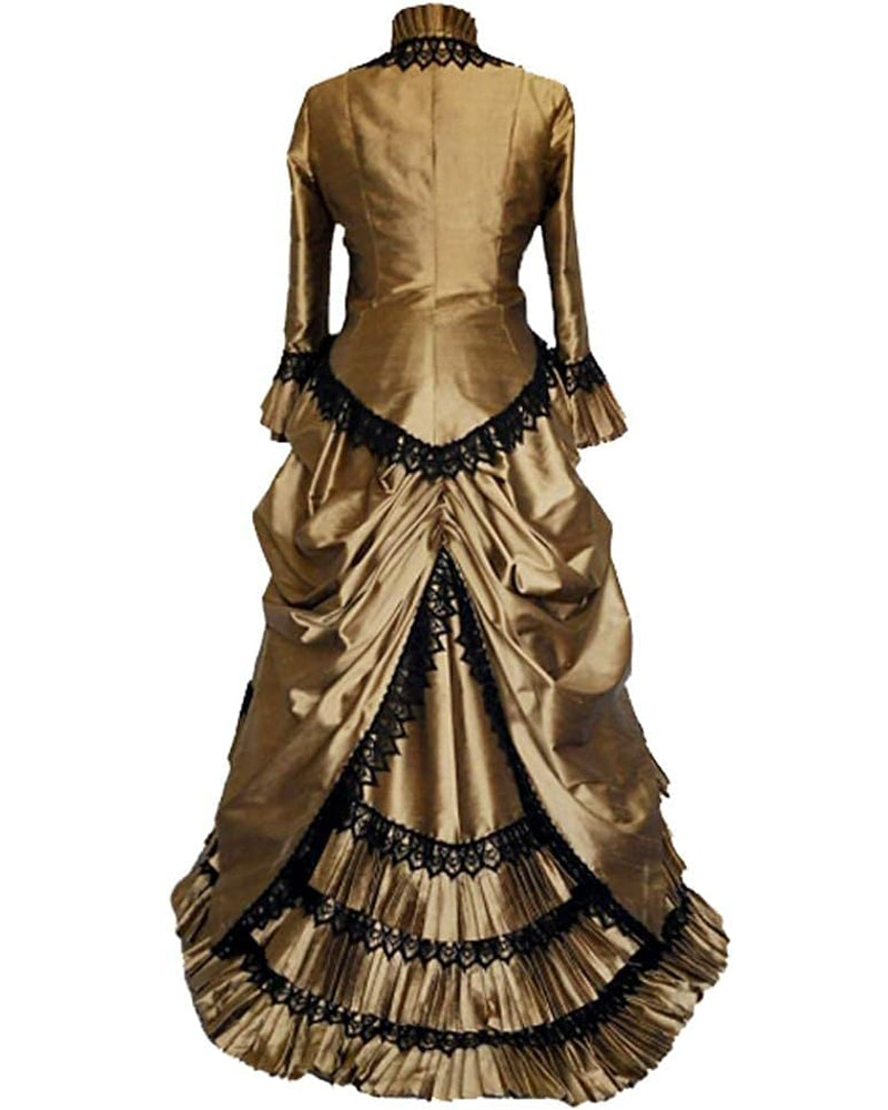 Steampunk Gothic Victorian Dress Vintage Bustle Gown Cosplay Costume