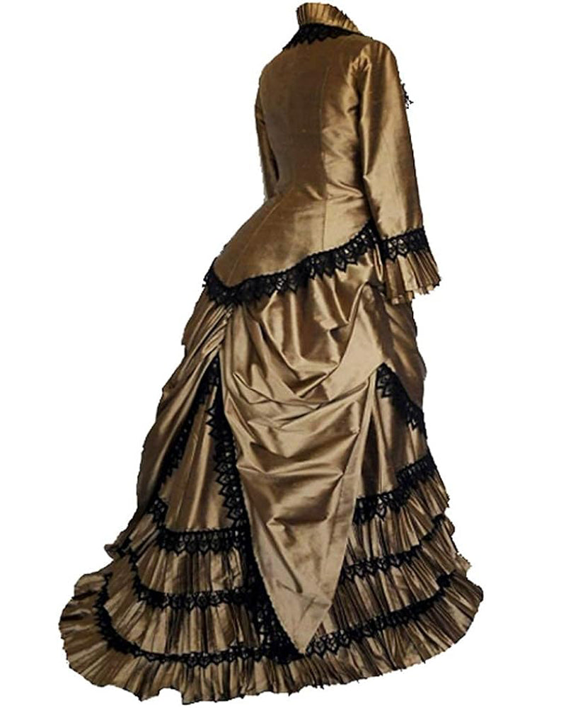 Steampunk Gothic Victorian Dress Vintage Bustle Gown Cosplay Costume