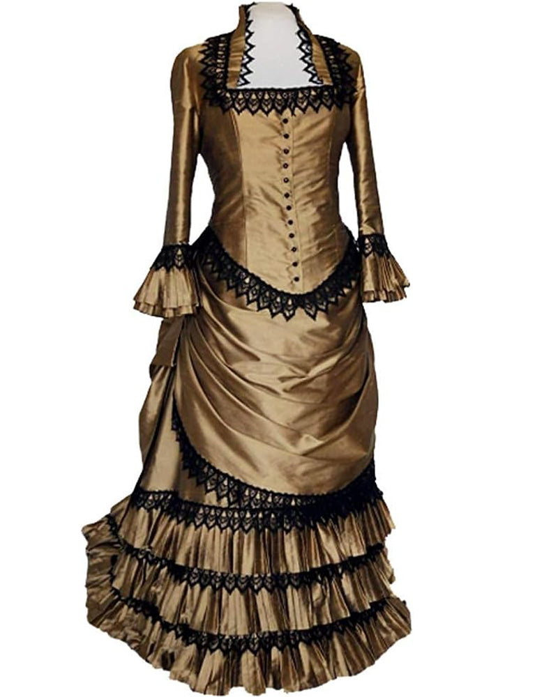 Steampunk Gothic Victorian Dress Vintage Bustle Gown Cosplay Costume