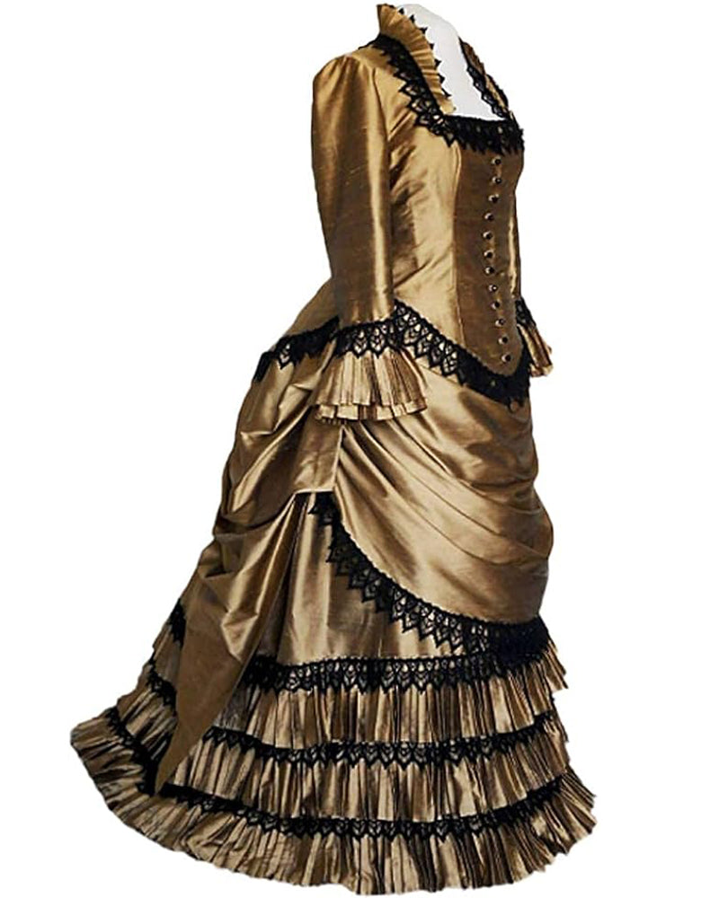 Steampunk Gothic Victorian Dress Vintage Bustle Gown Cosplay Costume