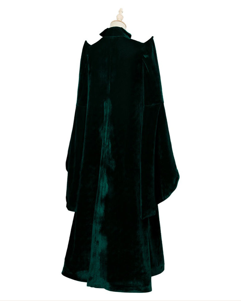 Magic Minerva McGonagall Cosplay Costume Green Cloak