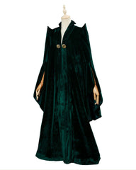 Magic Minerva McGonagall Cosplay Costume Green Cloak