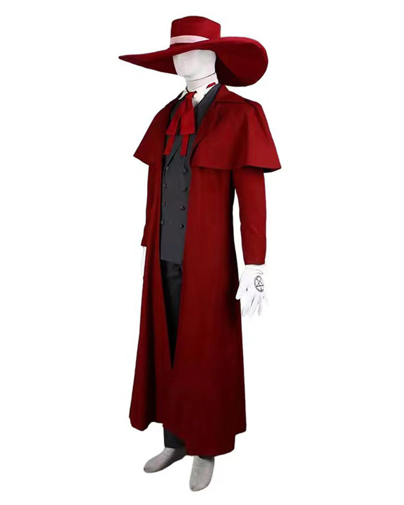 Alucard Cosplay Costume Red Uniform Custom Made