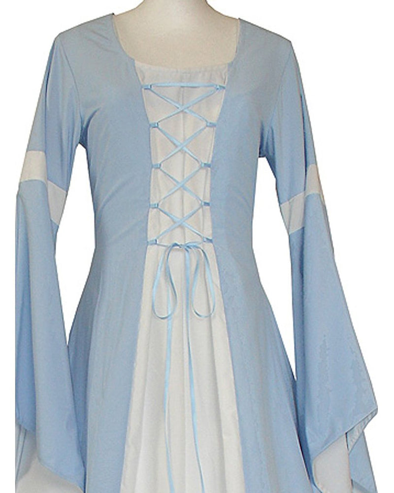 Womans Medieval Renaissance Costume Victorian Light Blue Dress