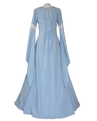 Womans Medieval Renaissance Costume Victorian Light Blue Dress