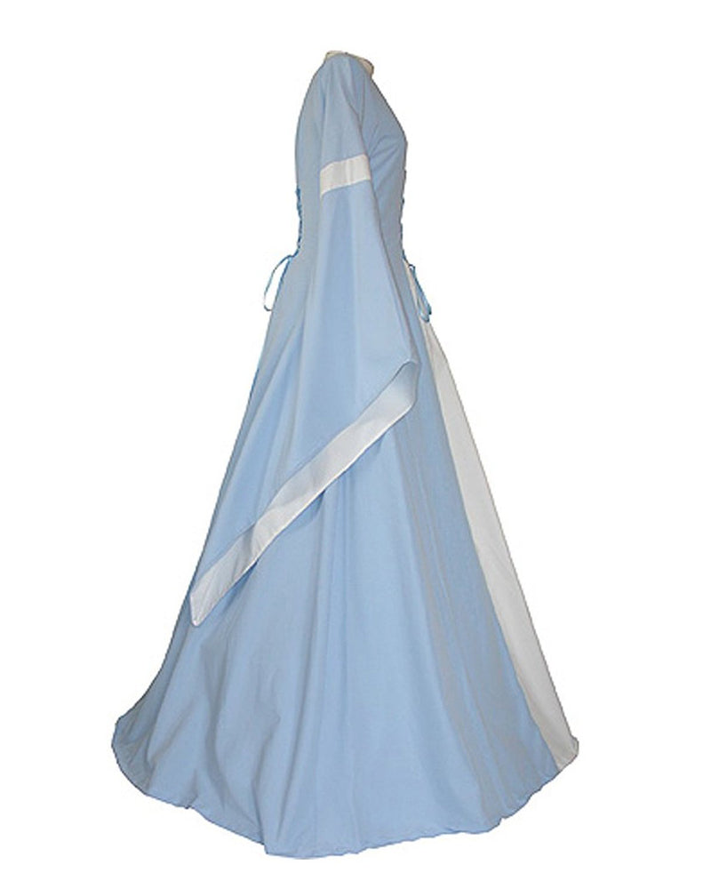 Womans Medieval Renaissance Costume Victorian Light Blue Dress