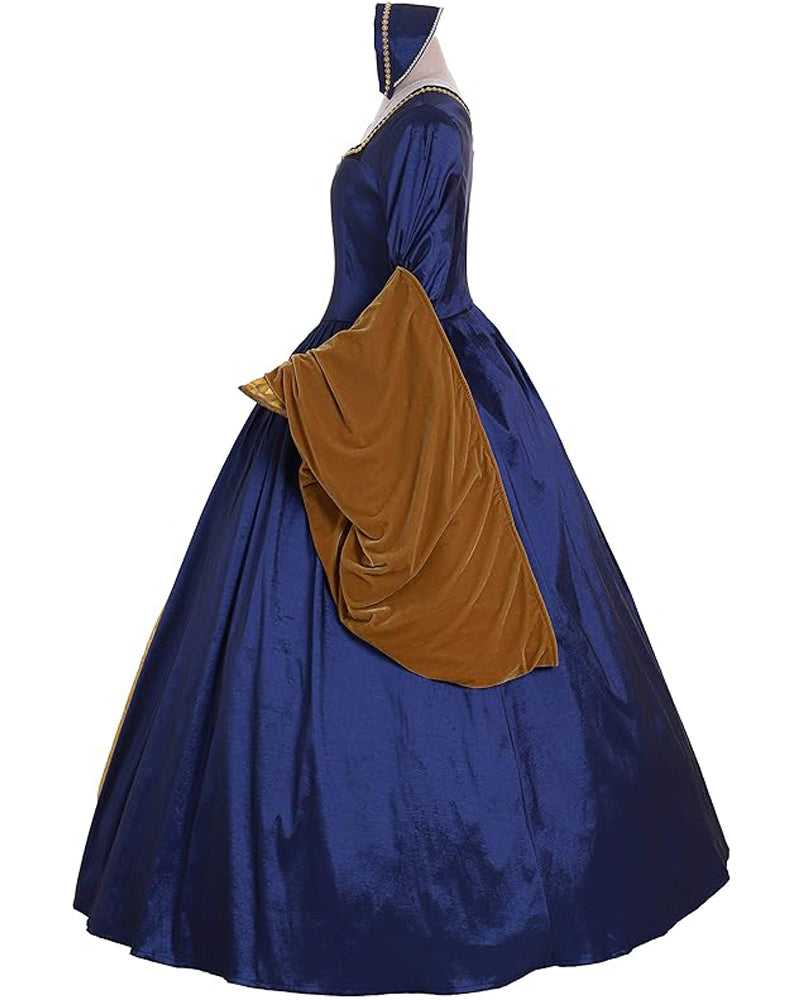 The Other Boleyn Girl Dress Anne Boleyn Blue Costume Custom Made