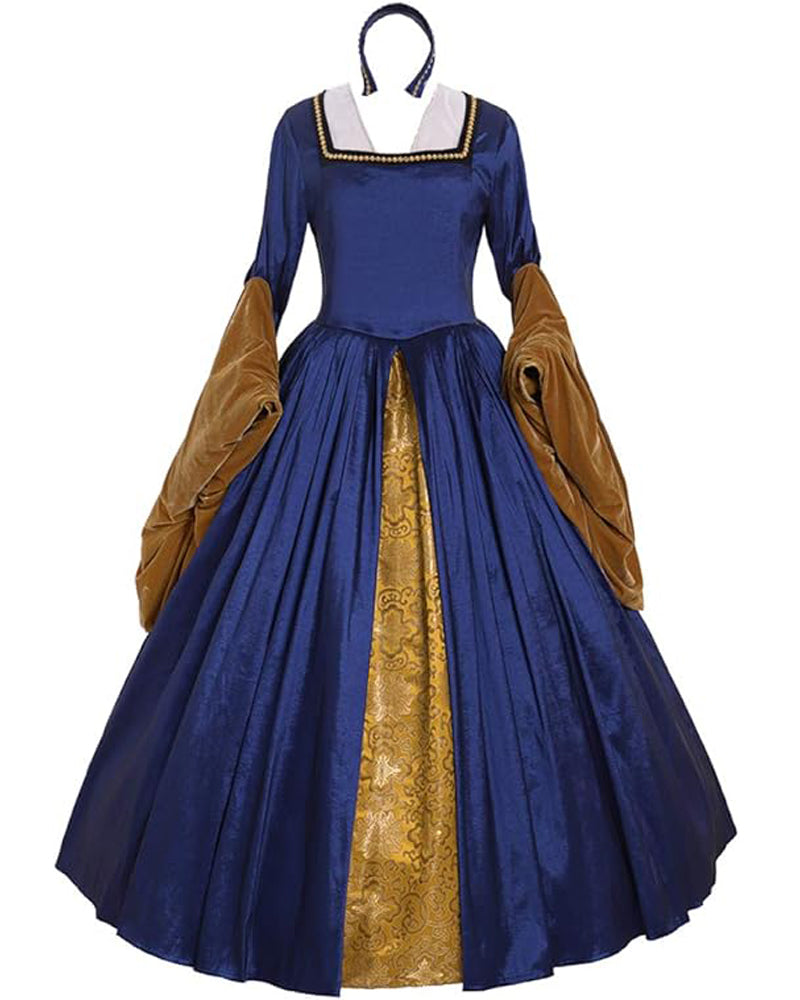 The Other Boleyn Girl Dress Anne Boleyn Blue Costume Custom Made