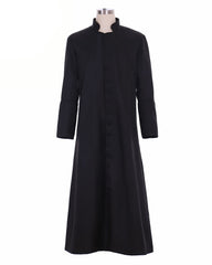 Roman Black Priest Cassock/Clergyman Vestments Medieval Wizard Costume