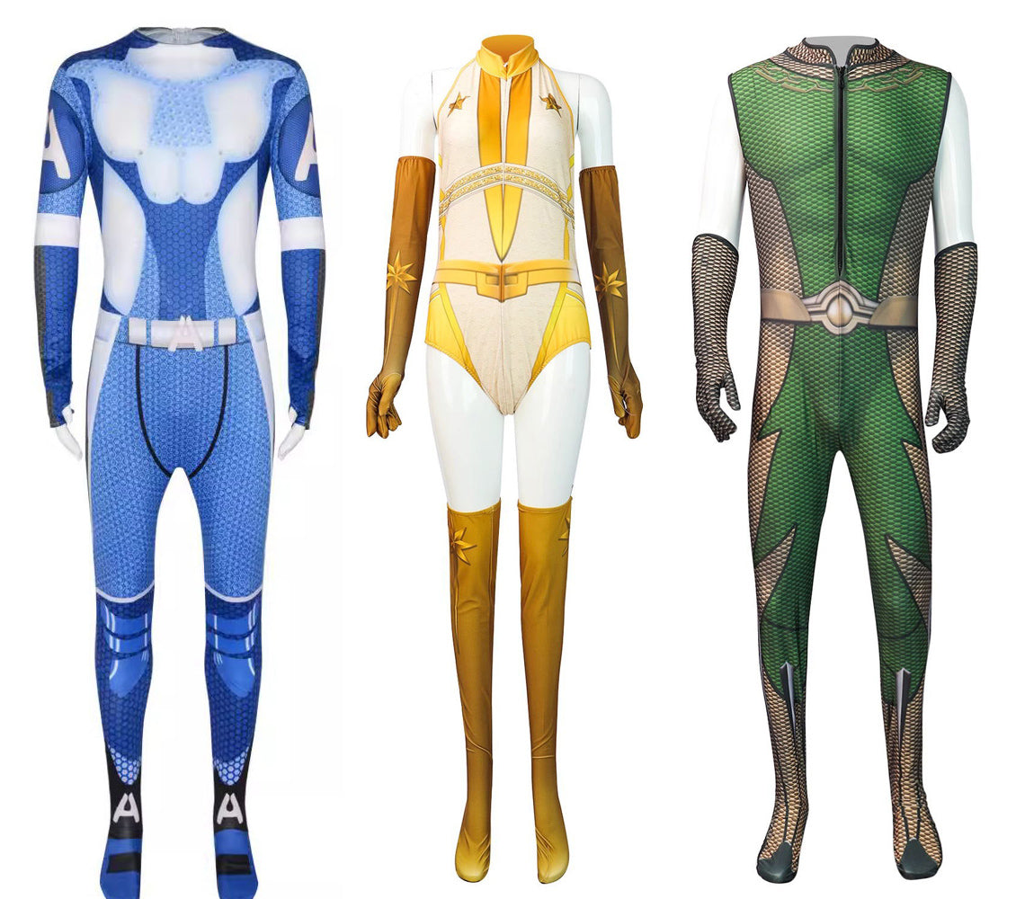 The Boys A-Train Starlight Deep Cosplay Costume Jumpsuit Bodysuit