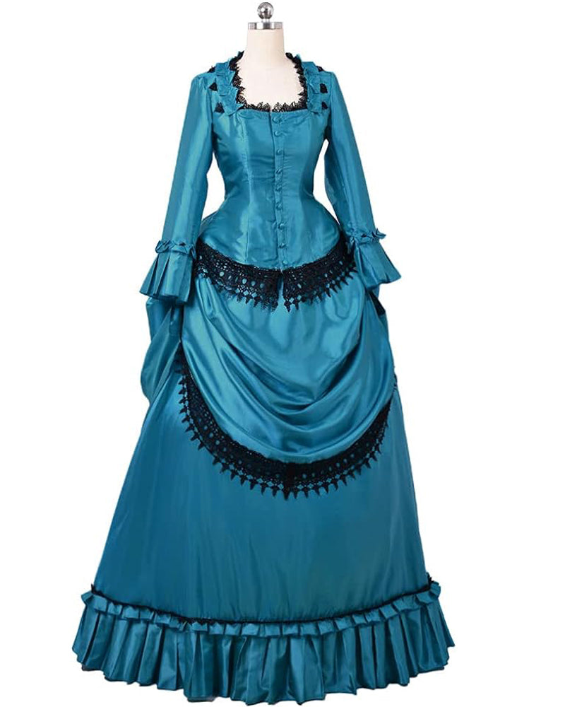 Steampunk Gothic Victorian Dress Vintage Bustle Gown Cosplay Costume