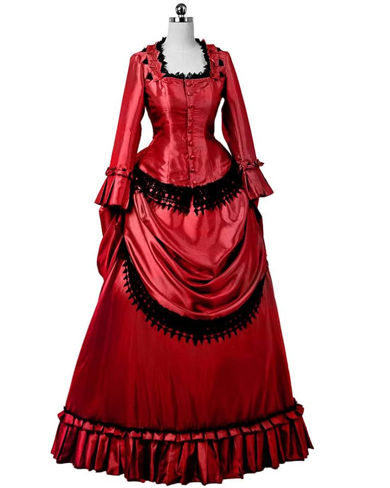 Steampunk Gothic Victorian Dress Vintage Bustle Gown Cosplay Costume