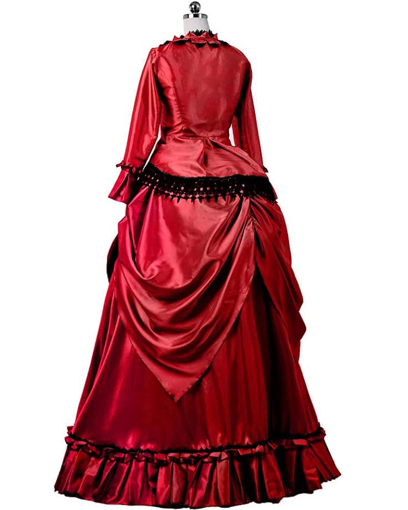 Steampunk Gothic Victorian Dress Vintage Bustle Gown Cosplay Costume