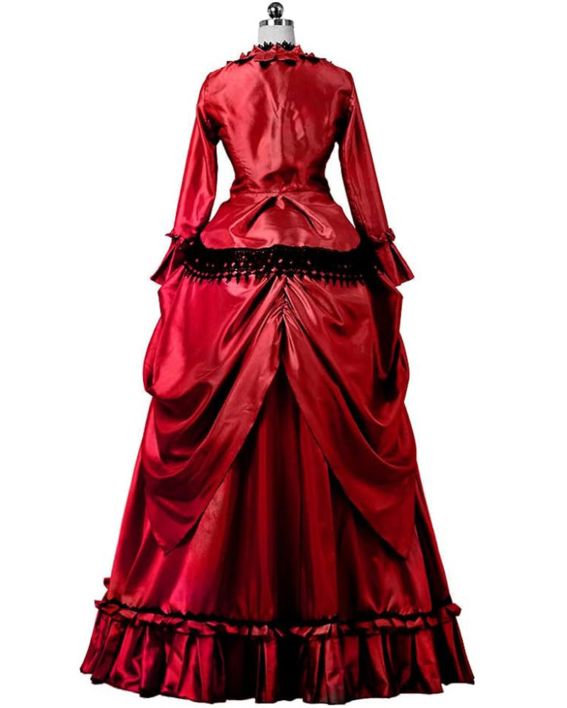 Steampunk Gothic Victorian Dress Vintage Bustle Gown Cosplay Costume